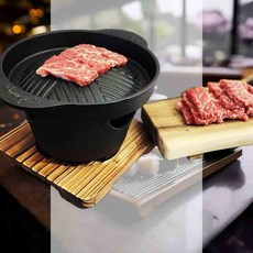 미니 화로그릴 세트 개인화로구이 캠핑숯불화로 미니화로석쇠 사각화로 미니전골 1인용화로