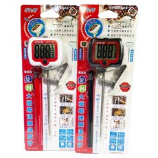 聖岡旋轉大螢幕料理溫度計-27R, 1個, 黑色