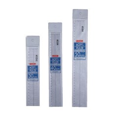 COX 三燕 壓克力方眼直尺 學生繪圖測量必備, 1個, CS-4001【40公分】