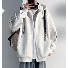 連帽衛衣 華夫格拉鍊開衫外套