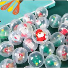플라스틱 원형 캡슐 구름볼 추첨 복불복 자판기 뽑기 구슬 볼 32mm (A2236), 투명