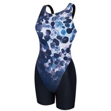 아레나 수영복 다크스토니 3부 반신 레이서백