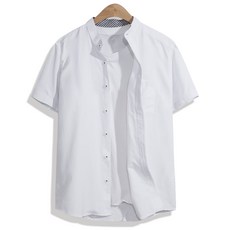 Moniz 95~130亨利領牛津口袋短袖襯衫 大尺碼 SHT092