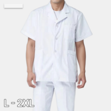 [제로랩] 남성용 반팔 상의 위생복 조리복 식품공장 급식실