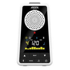 AROMA AM718 節拍器 人聲節拍器 適用於小提琴 大音量 阿諾瑪電子節拍器 手機音樂播放帶音箱, 1個, 白色, 白色