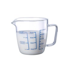 GlassKing FH-3439S 耐熱玻璃量杯, 透明色, 1個, 250ml