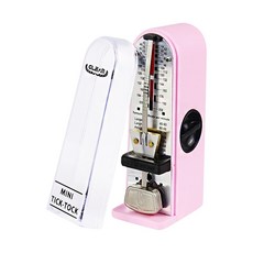 【GLEAM】迷你機械節拍器《贈厚絨束口袋》擺動式節拍器 小提琴 鋼琴 古典樂器節拍器 機械式節拍器 無電池節拍器, 粉, 1個
