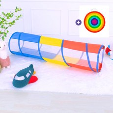 어린이 키즈 유아 플레이 터널 놀이 동굴 텐트, 1개, 컬러풀