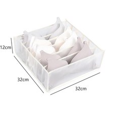 옷장 정리함 청바지 보관함 접이식 속옷 바지 보관 칸막이 서랍, 7.White 6 grids, 1개