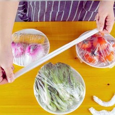 24H出貨 發票 加大一次性保鮮膜套，食品級PE材質，高彈力伸縮保鮮膜，柔韌耐用，乾淨衛生, 1個, 一份100入, 35cm