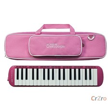 영창 멜로디언 37건반 핑크색 휴대용 악기 음악 교육용 악기 YM D37P 1개입