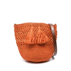 이벨리브 헤인고 라피아 버킷 백