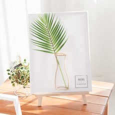 몬스테라 조화 캔버스 액자 이젤 리프라인 set 47cm (2타입) 인테리어 식물 테이블 장식 소품 꾸미기, 몬스, 1개
