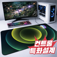리치라라 고밀도 게이밍 장패드, 1개, 네온 그린