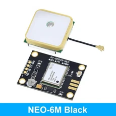 GY-NEO6MV2 NEO-6M GPS 모듈 NEO6MV2 비행 제어 EEPROM MWC APM2.5 안드로이드용 대형 안테나, 01 NEO-6M Black