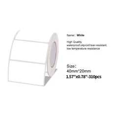 Marklife 열전사 라벨 프린터 P50 흰색 투명 스티커 블루투스 자체 접착 선물/DIY 창의적/마킹용, 20 1roll 4020 a