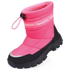 paperplaneskids 童款防水抽繩保暖鋪棉絨毛靴