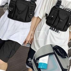 헤이지 올라운드 포켓 프론트백 스포츠 레져 포켓 수납 가방 레저가방, 3포켓 프런트백 그린, 1개