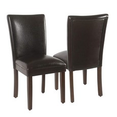 HomePop Parsons Classic Upholstered Accent Dining Chair Set of 2 Blue Jacobean