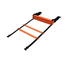 NORDITION 4M步伐訓練跳格梯(10格) - 台灣製 附收納袋 訓練梯 敏捷梯 繩梯 步伐訓練 調整式 田徑球隊 跳格子 繩梯, 橘色