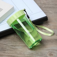防摔水杯 塑料材質 男女通用 簡約設計 運動便攜 學生適用 輕量耐用好清洗+青草綠+310ml, 1個, 1L, 青草綠:310ml