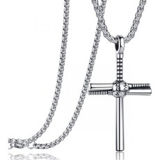 Rehoboth 야구 목걸이 22 2인치 조절식 스테인리스 스틸 체인 블랙 골드 실버 남성용 레호보스 배트 크로스 펜던트 Q1602776, Baseball B-Silver, Baseball B-Silver