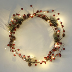 Noel莓果松果花環, 混色