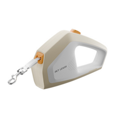 콜콜러브 애완견 자동 리드줄 꼬임방지 3단계 조절 버튼, 1개, 베이지색