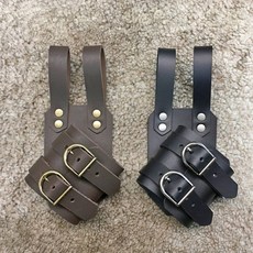 중세 바이킹 검집 벨트 고정용 칼집 코스프레 연극 무대 소품, 갈색 오른손(왼쪽)