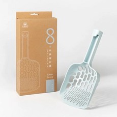 汪喵星球 8字快篩貓砂鏟, 1個, 汪喵星球貓砂鏟-湖水藍