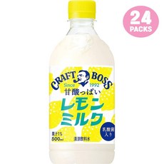 산토리 크래프트 보스 레몬 밀크 음료, 500ml, 24개