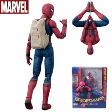 Shf 스파이더맨 액션 피규어 장난감 15cm 스파이더맨: 홈커밍 스파이더맨 멀티 액세서리 이동식 동상 모델, 01 Spiderman, 1개