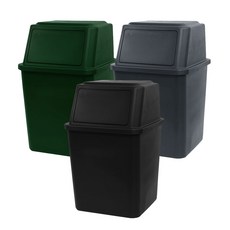 올유리빙 재활용 가정용 분리수거함 분리수거통 대형쓰레기통 40L, 딥그린, 2개