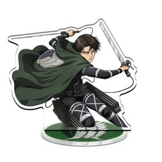 진격의거인 어택온타이탄 조사병단 15cm 아크릴 스탠드 피규어 애런예거 아르민알레르토 미카사 리바이아커만, 1개, 52731리바이 아커만