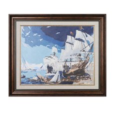 歐復古裝飾邊條掛牆數字油畫框, 1件, 畫尺寸30*40cm 免組裝空框