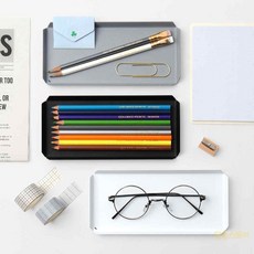 대목 사각 펜트레이 서랍정리, 그레이