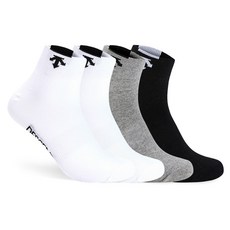 데상트 남성 중앙로고 발목양말 4P_MX, FREE, 4족세트_MX