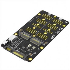 2-In-1 콤보 M.2(NGFF) NVMe SSD/SATA 버스 SSD - SFF-8611/8612 및 SATA 어댑터, 1개, 검은색