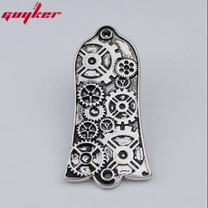 기타 헤드 커버 금속 트러스 로드 LP 스타일 부품 고대 실버 및 골드 2 홀 1 개, 03 JA-2001 CR, 1개