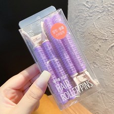 韓國髮捲 髮夾 紫色(2入一盒), 1個, 瀏海蓬鬆夾 紫色(2入一盒)