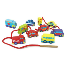 어르신학습교구 소근육 발달 및 집중력 향상에 좋은 원목 교통 실꿰기