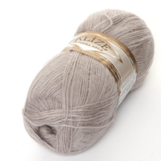 삼남뜨개실 알리제 앙고라 골드실 100g 울실 겨울실 털실 목도리실 뜨개실, 알리제 앙고라골드, 02 그레이 베이지652, 1개