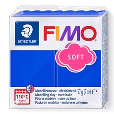 Staedtler FIMO Effects 폴리머 클레이 - -주얼리 조각용 오븐 베이킹 클레이 마노 블루 젬 8020-386, 57 g (Pack of 1), 브릴리언트 블루