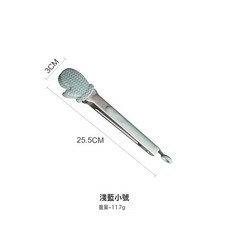 廚房食品夾 燒烤煎炸撈麵食物夾 耐高溫防燙矽膠夾, 1個, 淺藍小號:如圖