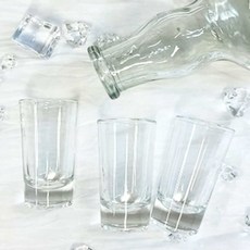 투명 유리재질 원통형 양주잔 3P 스트레이트잔 양주컵 유리잔 술잔