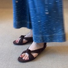 JLVJ 여성 여름 스트랩 샌들 편안한 오픈토 힐 3cm