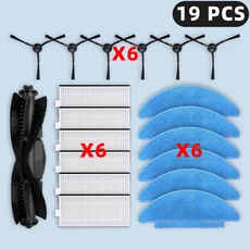 Cecotec Conga Eternal Pet Max X-Treme Ultimate Titanium Vital Parts 액세서리 메인 사이드 브러시 필터, 08 Set M