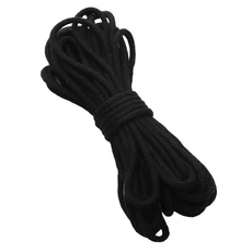 100% 순면 꼬임 끈 4mm 마크라메 면 끈 DIY 팔찌 열쇠고리 장식품 공예용, 03 4mm x 5meters, 12 black