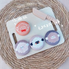 暖羊warm sheep 毛絨絨徽章盲包 原創別針文創, 1個