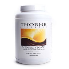 THORNE RESEARCH Medipro 素食多合一奶昔蛋白補充劑, 巧克力, 1個, 1410克